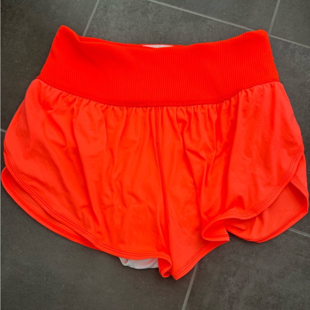 Free People Movement Neon Orange Women’s Athletic Shorts